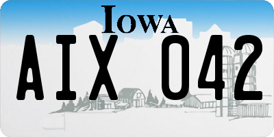 IA license plate AIX042