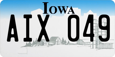 IA license plate AIX049