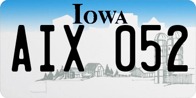 IA license plate AIX052