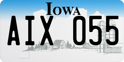 IA license plate AIX055