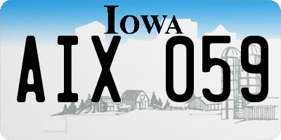 IA license plate AIX059