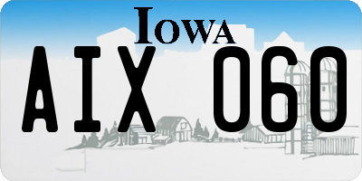 IA license plate AIX060