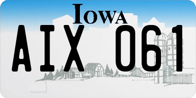 IA license plate AIX061