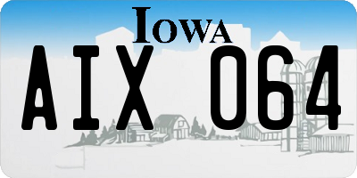 IA license plate AIX064