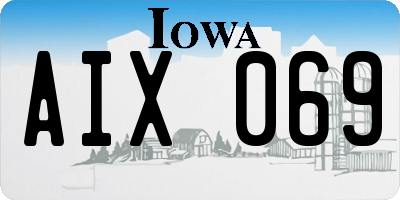 IA license plate AIX069