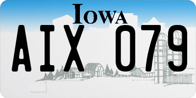 IA license plate AIX079