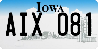 IA license plate AIX081