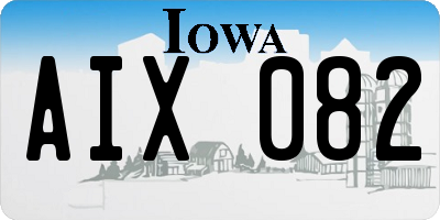 IA license plate AIX082