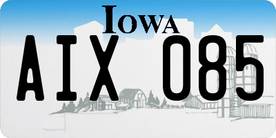IA license plate AIX085