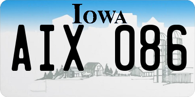 IA license plate AIX086