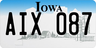 IA license plate AIX087