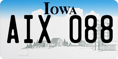 IA license plate AIX088