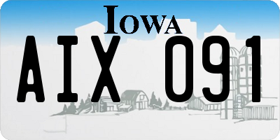IA license plate AIX091