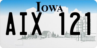 IA license plate AIX121