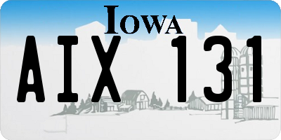IA license plate AIX131