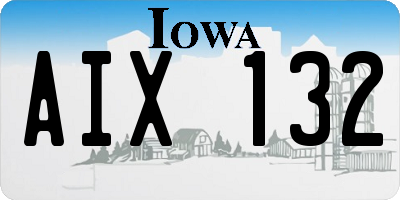 IA license plate AIX132