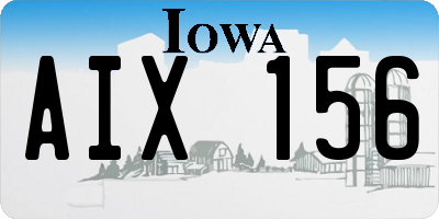 IA license plate AIX156