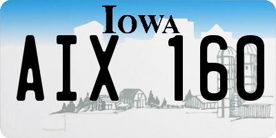 IA license plate AIX160