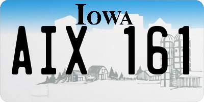 IA license plate AIX161