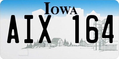 IA license plate AIX164
