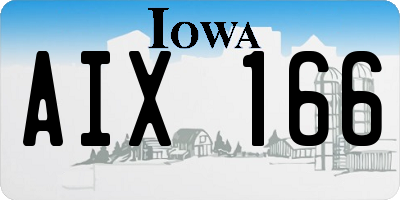 IA license plate AIX166