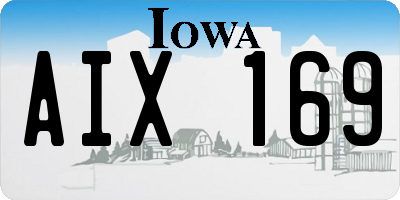 IA license plate AIX169