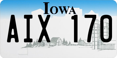 IA license plate AIX170