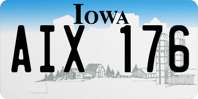IA license plate AIX176