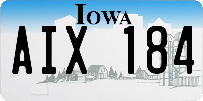 IA license plate AIX184