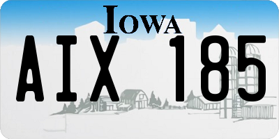 IA license plate AIX185