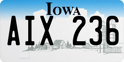 IA license plate AIX236