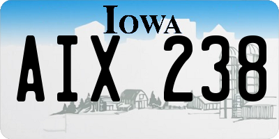 IA license plate AIX238