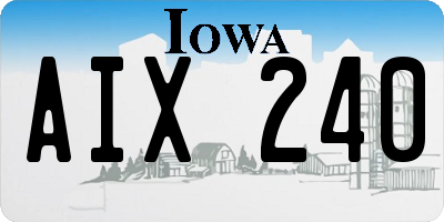 IA license plate AIX240