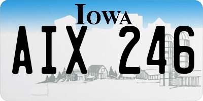 IA license plate AIX246