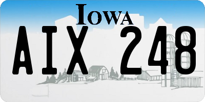 IA license plate AIX248