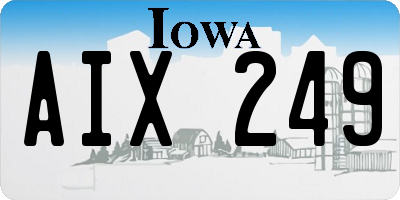 IA license plate AIX249