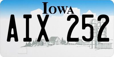 IA license plate AIX252