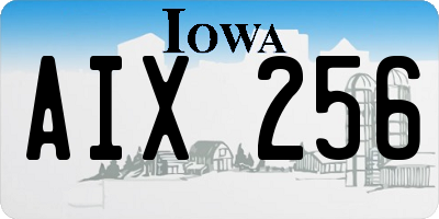 IA license plate AIX256