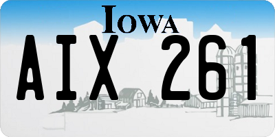 IA license plate AIX261