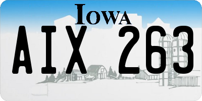 IA license plate AIX263