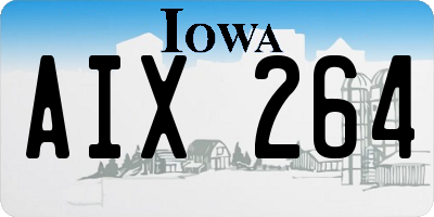 IA license plate AIX264