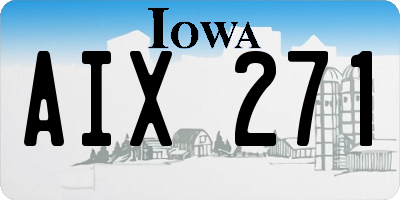 IA license plate AIX271