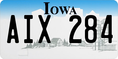 IA license plate AIX284