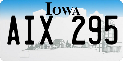 IA license plate AIX295