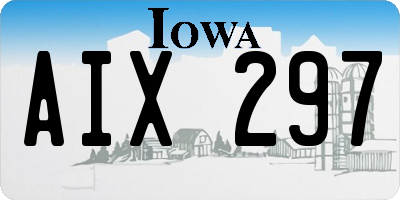 IA license plate AIX297