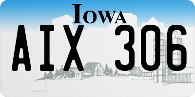 IA license plate AIX306