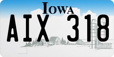 IA license plate AIX318