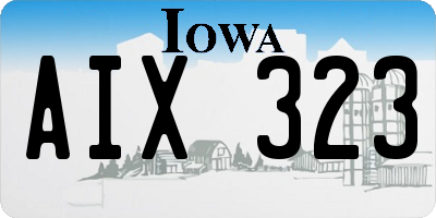 IA license plate AIX323