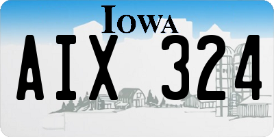 IA license plate AIX324