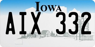 IA license plate AIX332